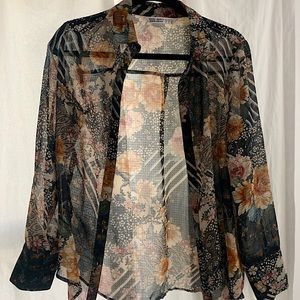 Zara Floral Blouse (Sz M)